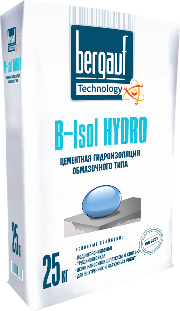 Цементная гидроизоляция обмазочного типа. B-Isol HYDRO