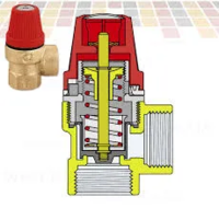 Клапан безопасности Caleffi 6 бар, 1/2 дюйм (311460)-Teplolux