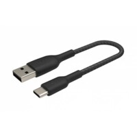 Кабеля, переходники, адаптары Belkin USB-A - USB-С, BRAIDED, 0.15m, black