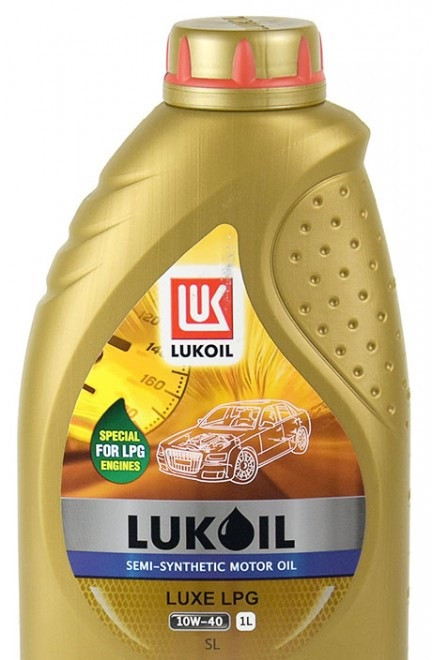 Полусинтетическое моторное масло Лукойл Люкс LPG 10w40 канистра 1л .