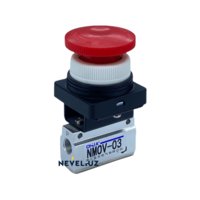 Пневматическая кнопка-грибок MOV-03 с фиксацией