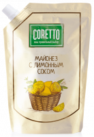 Майонез с лимонным соком"CORETTO" 30% 200гр.