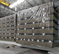 80 mm tom yopish paneli, bazalt izolyatsiyasi bilan