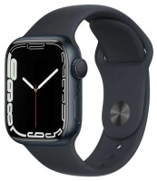 Умные часы Apple Watch Series 7 45mm Aluminium with Sport Band, черный