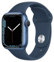 Умные часы Apple Watch Series 7 45mm Aluminium with Sport Band, синий