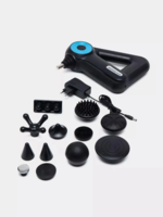 Перкуссионный массажер c 12 насадками в 2 руки.