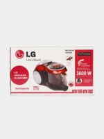 Пылесос LG, традиционная сухая уборка, 3600Вт, контейнер, телескоп. труба, 5м шнур