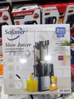 Соковыжималка шнековая Sofaner SF-2834, медленная скорость вращения 75 RPM