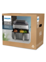 Аэрогриль Philips NA555, пар, двойная корзина, антипригарное покрытие