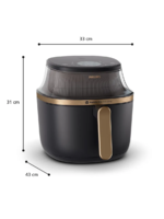 Aerogril Philips RapidAir Plus NA332 — sensorli boshqaruv, hajmi 6.2 l