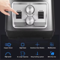 Blender Uakeen ZL-2404, 2200 Vt, zanglamaydigan po‘latdan 6 pichoq, 2 L