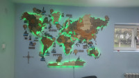 Светодиодные 3D карты мира