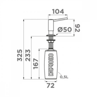 OMOIKIRI OM 02 GB detarjan dispenseri