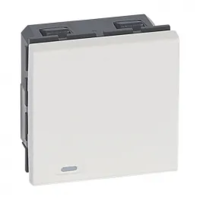 Arteor Выключатель двухмодульный 10 AX - 250 V± Квадрат Белый с подсветкой 572036-SHOP-IT