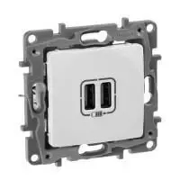 Arteor розетка RJ11 2 модуля Квадрат Белый 572313-SHOP-IT