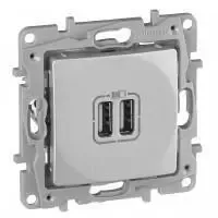 Arteor розетка RJ11 2 модуля Квадрат Магнезиум 572813-SHOP-IT