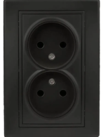 Arteor розетка двойная двухмодульная американо-европейский стандарт Квадрат Магнезиум 572633-SHOP-IT