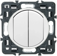 CELIANE Лицевая панель двухклавишный без подсветки Белый 68002-SHOP-IT