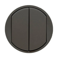 CELIANE Лицевая панель двухклавишный без подсветки Графит 64901-SHOP-IT