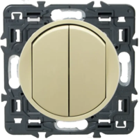 CELIANE Лицевая панель двухклавишный без подсветки Слоновая кость 66201-SHOP-IT