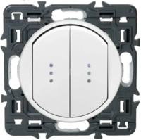 CELIANE Лицевая панель двухклавишный с подсветкой Белый 68004-SHOP-IT