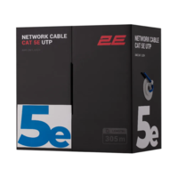 Сетевой кабель витая пара 2E CAT 5e UTP LSZH, 305м blue (2E-CBL5EUTP-LSZH-BLU)-SHOP-IT