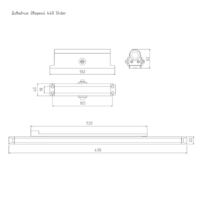 Доводчик дверной со скользящей тягой 440 Slider ISPARUS от 70 до 130 кг