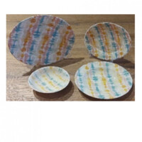 Столовый сервиз Liana, желто-синий узор-ASAXIY UZ