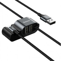 Кабель с USB-мультиплексором Baseus Special Data Cable for Backseat  (Black)