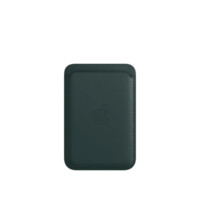 iPhone Leather Wallet MagSafe kulrang charm hamyoni