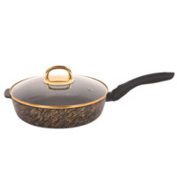 Сковорода глубокая KUKMARA "Грация" 220мм (Black-Gold, White-Gold, Black-Silver)-ASAXIY UZ