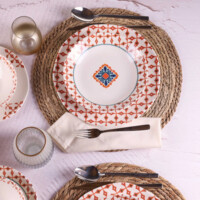 Столовый сервиз Fiyat 24 предметов Organik ORG24YS01DB1960-ASAXIY UZ