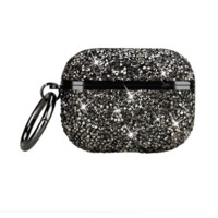 AirPods 3rd uchun Bling qora silikon quloqchin qutisi-ASAXIY UZ