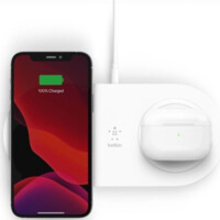 Беспроводное зарядное устройство Belkin Dual Pads Wireless Charging Qi 15W, white-ASAXIY UZ