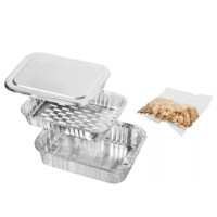 Коптильня одноразовая BoyScout 20х15 см + ольховая щепа для копчения-ASAXIY UZ