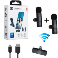 2 в 1 Петличный беспроводной микрофон Type-C K9-ASAXIY UZ