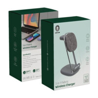 Беспроводное зарядное устройство Green Lion 3 in 1 Fabric Wireless Charger 15W-ASAXIY UZ