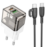 Зарядное устройство BOROFONE BA80А charger PD+QC3.0 20W USB + USB-C + кабель Type-C-ASAXIY UZ