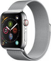 Смарт часы Apple Watch Series 4 44mm GPS + 4G Stainless Steel Case with Milanese Loop Silver, Gold