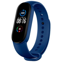 Силиконовый сменный браслет для Xiaomi Mi Band 5 Синий-ASAXIY UZ