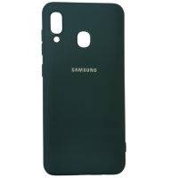 Чехол для Samsung Galaxy A20 темно-зеленый