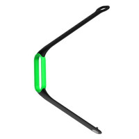 Двухцветный силиконовый сменный браслет для Xiaomi Mi Band 5 Черно-Зеленый