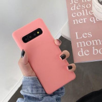 Чехол Silicone cover для Samsung Galaxy S10 Plus, розовый