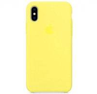 Чехол Silicone Case для iPhone X/XS, лимонный