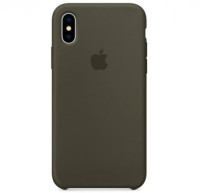 Чехол Silicone Case для iPhone XS Max, оливковый-ASAXIY UZ