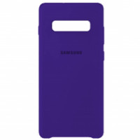 Чехол Silicone cover для Samsung Galaxy S10 Plus, сливовый-ASAXIY UZ