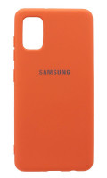 Чехол Silicone cover для Samsung Galaxy A41, оранжевый-ASAXIY UZ