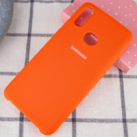 Чехол Silicone cover для Samsung Galaxy A11, оранжевый