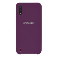 Чехол Silicone cover для Samsung Galaxy A01, сливовый-ASAXIY UZ