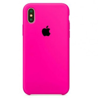 Чехол Silicone Case для iPhone X/XS, неоново розовый-ASAXIY UZ
